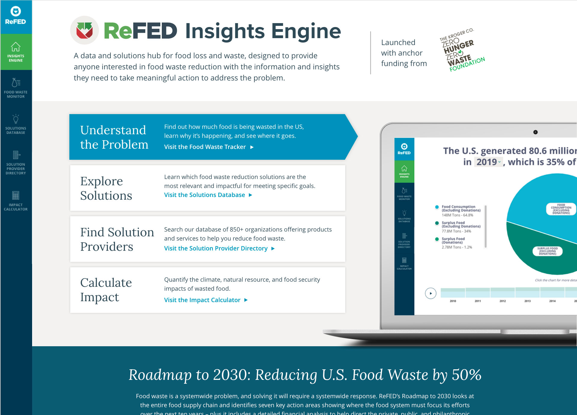 Laptop Screen showing ReFED Insights Engine